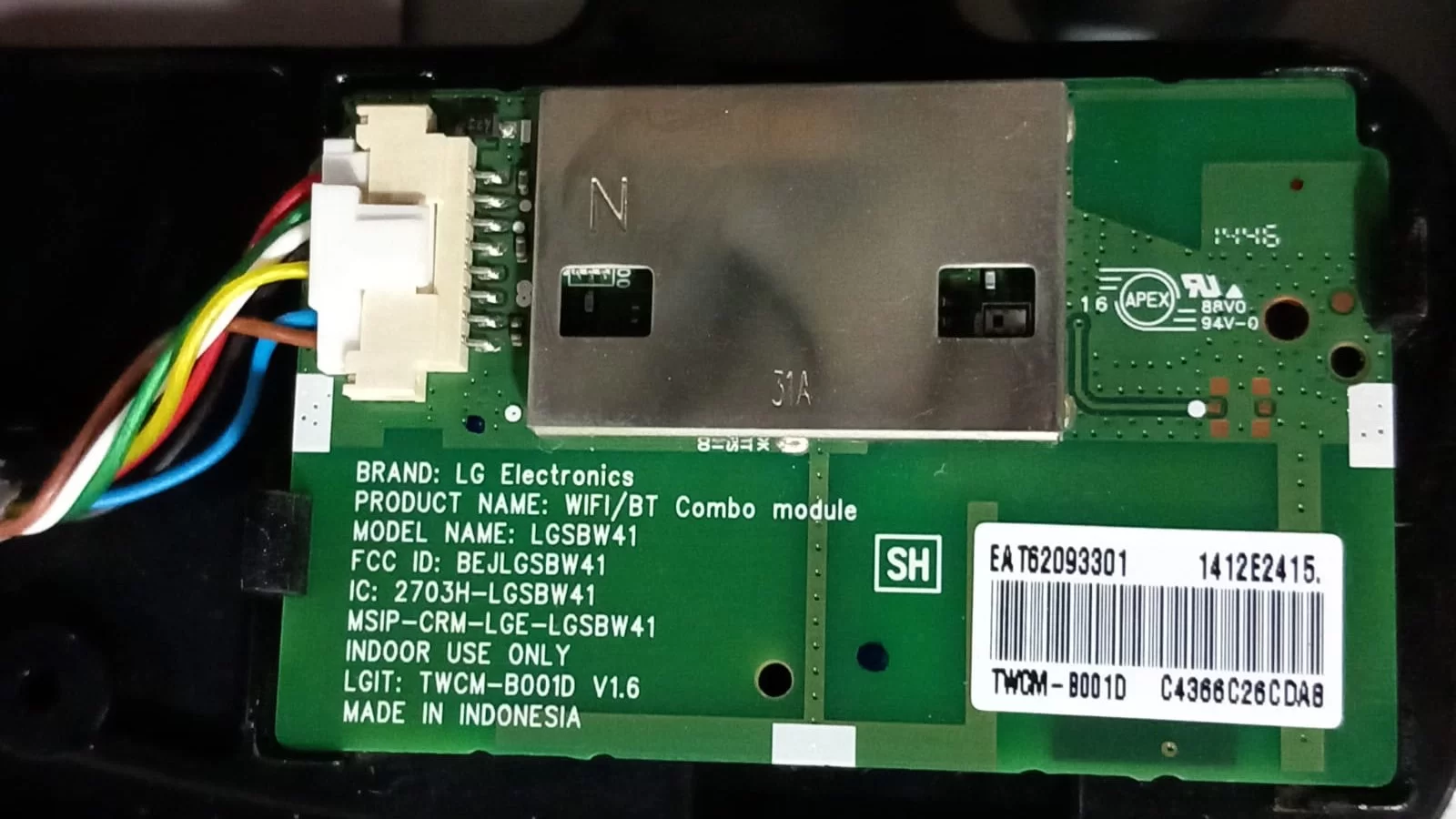 Módulo Wifi O Wifi Board Module 42LF652V LGSBW41 Para Tv LG LGSBW41 - Foto 10