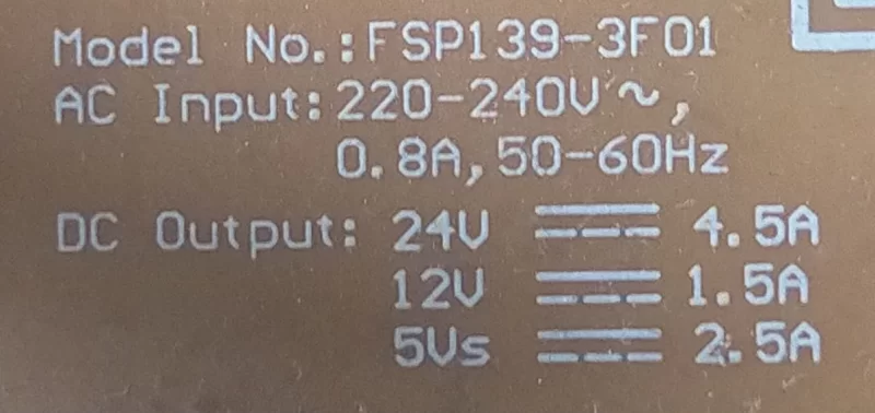 FSP139-3F01 Arçelik 82507B Power Board 