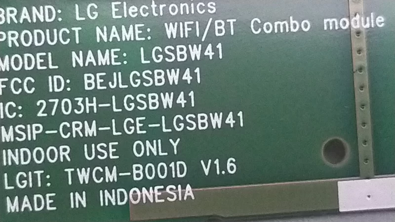 2703H-LGSBW41 Lg 60LB870V  Wifi Modül