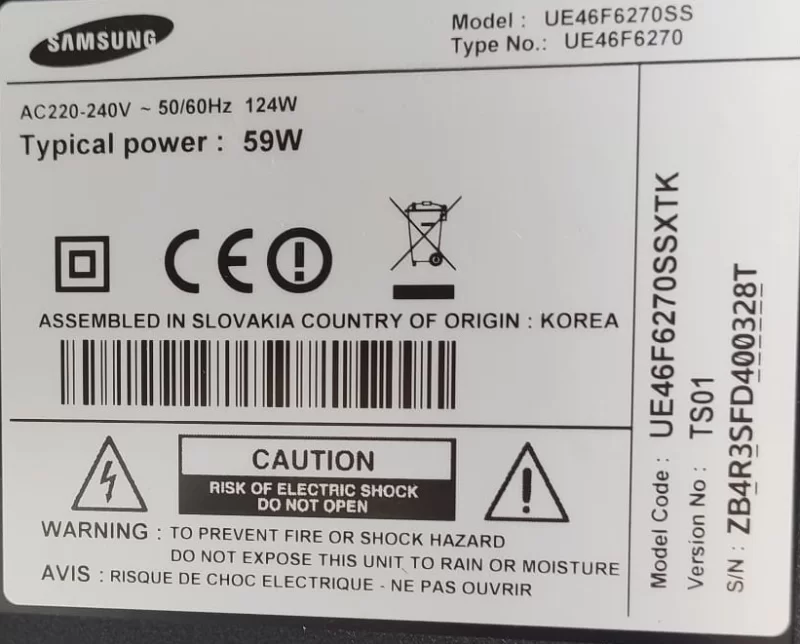 BN96-25565B  Samsung UE46F6270SS Hoparlör Sistemi