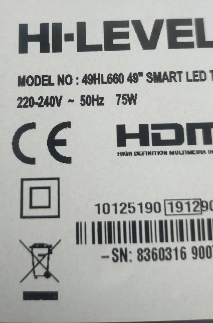 17IPS12P , 28238024 , 23321119 Hi-Level 49HL660 Power Board 