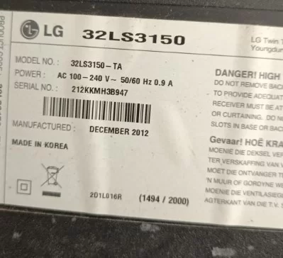 EAX65035501, Lg 32ls3150  Power Board, BESLEME