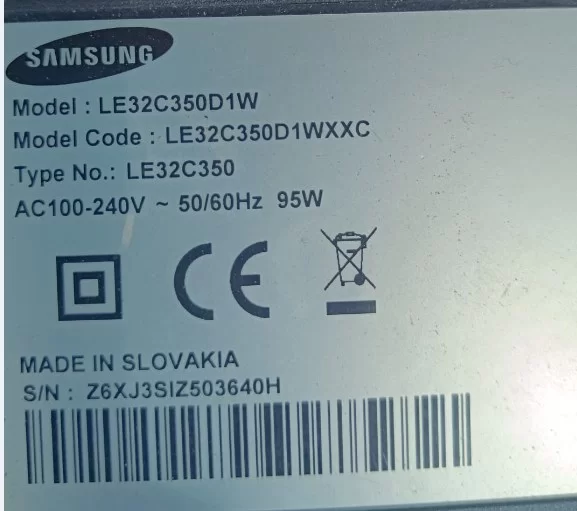 Bn41-01349a, Bn94-02670b, Samsung Le32c350d1w, T315ha01-E13, Maın Board, Anakart