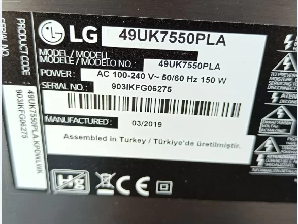 Eax67872805 (1.1), Lg 49uk7550pla Mainboard,  Anakart