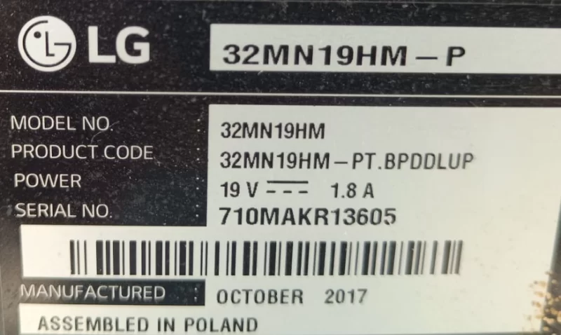 Eax67504502, Lg 32mn19hm-P Mainboard, Anakart