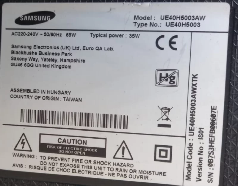 Bn96-33236q, Samsung Ue40h5003  Lvds Kablosu