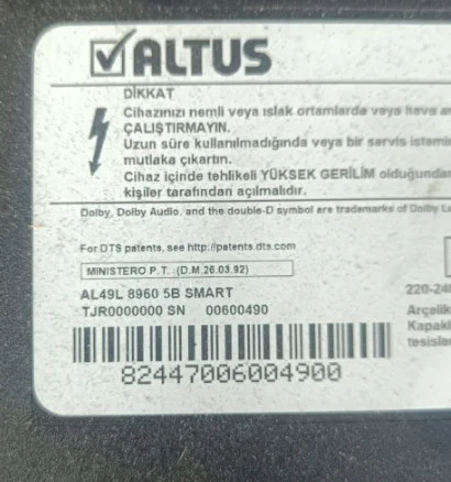 Wce910r, Ap-P96am, 2955051104, Altus Al49l 8960 5b Power Board, Besleme
