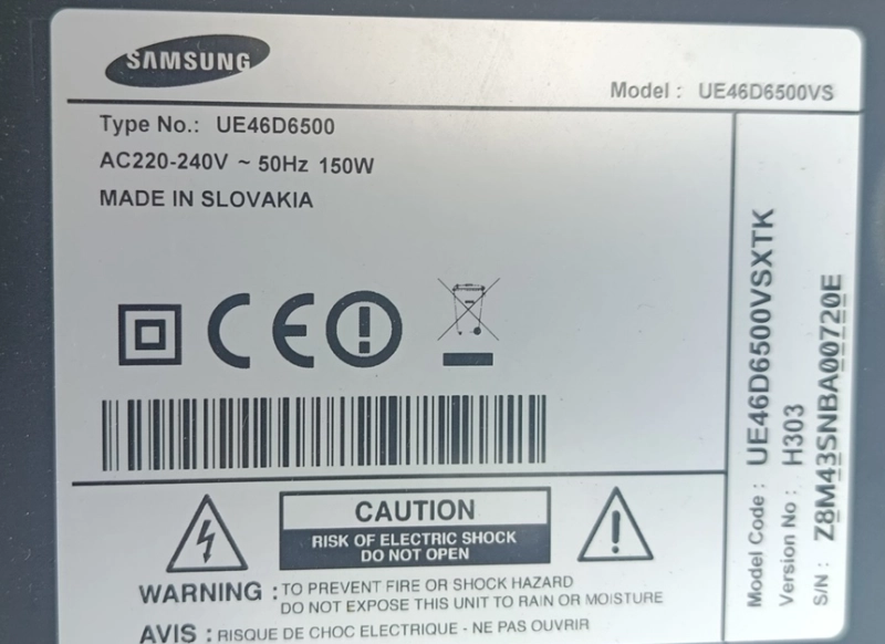 Bn41-01587, Bn94-05105q, Samsung Ue46d6500 Mainboard, Anakart