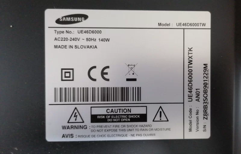 BN41-01604C, BN94-05371A, SAMSUNG UE46D6000 MAİNBOARD ANAKART