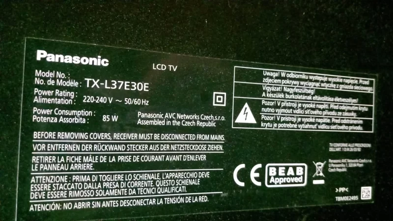Tnpa5377, Txnld1nyuj, Panasonic Tx-L37e3e Led Tv Driver