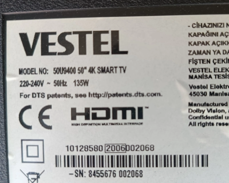 17ıps72, 28450421, 23521004, Vestel 50u9400 Power Besleme
