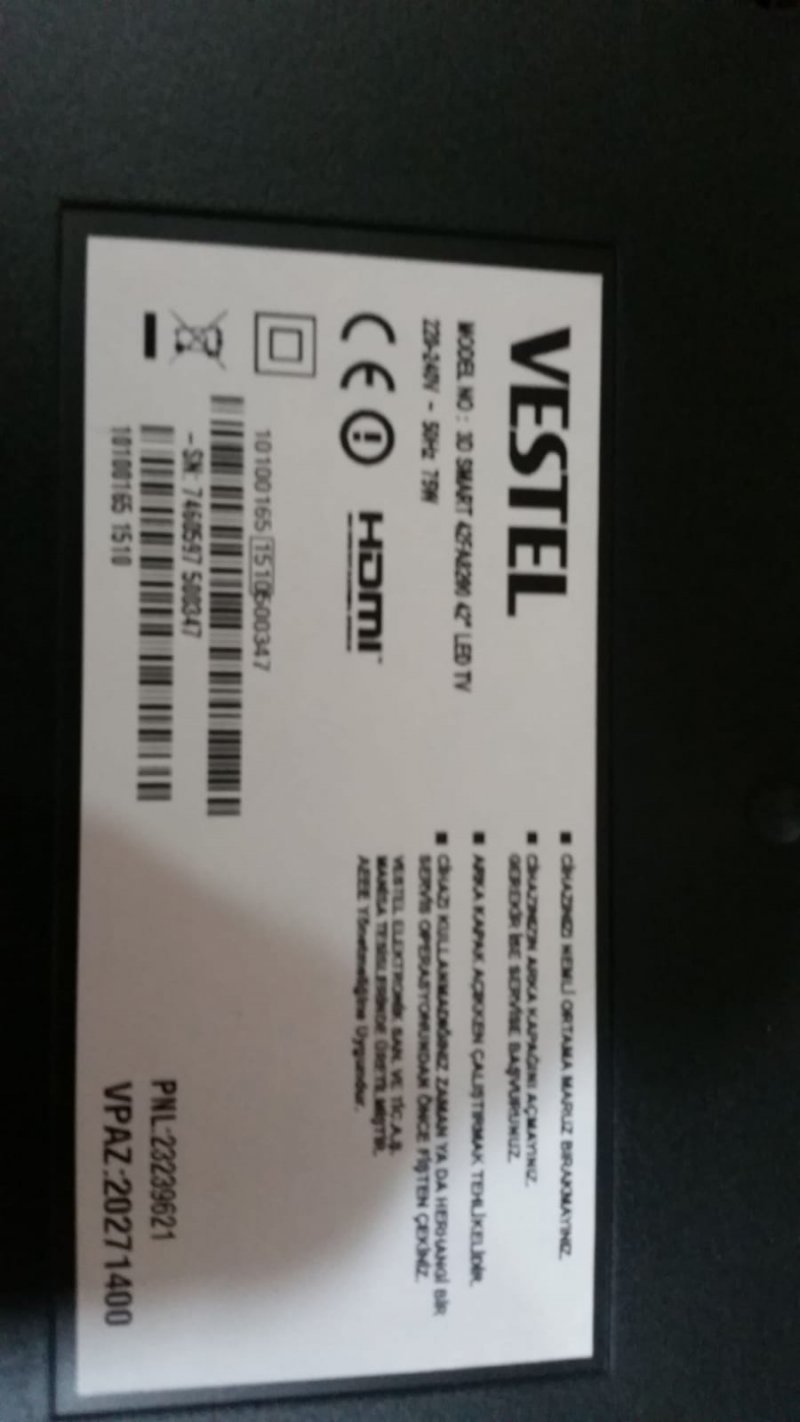 VESTEL SMART 42FA8200  TV 17WFM03,  WİRELESS KART
