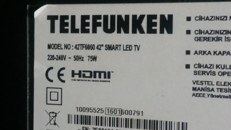 TELEFUNKEN 42TF6060,17MB96,23248032 42,MAİN BOARD,ANAKART