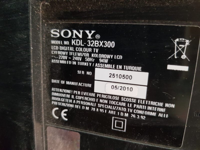 SONY KDL-32BX300,LVDS KABLO