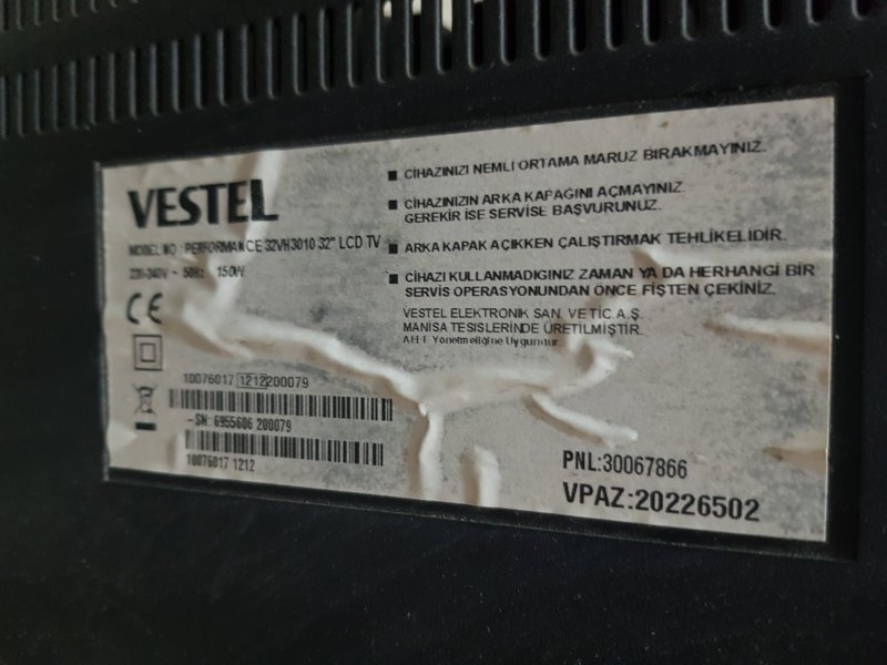 VESTEL 32VH3010,6870C-0313B,TICON BOARD