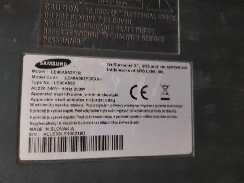 SAMSUNG LE40A552P3RXXH,BN41-01019C,BN94-02009E,Anakart