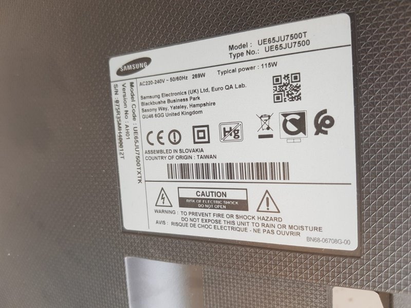SAMSUNG UE65JU7500TXTK,BN44-00812A,POWER BOARD,BESLEME