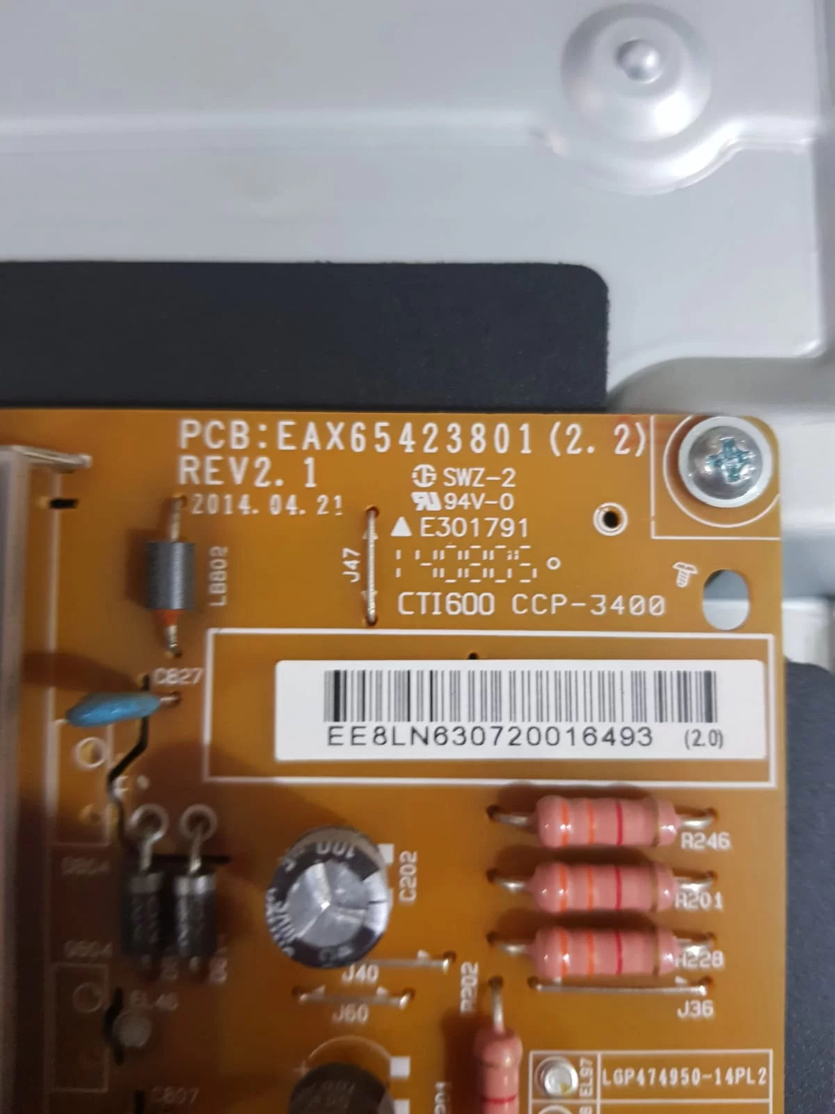 Eax65423801, Lg 47lb652v, 49lb652, 50lb652, Power Board, Besleme