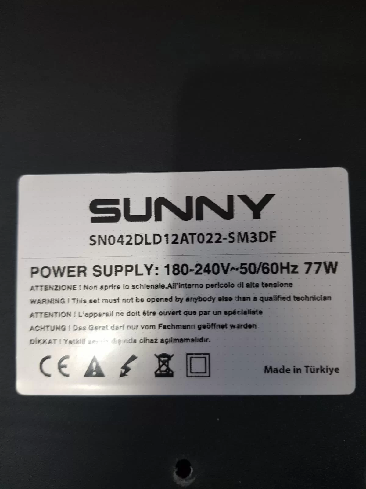 SUNNY 42DLD12AT022-SM3DF,AY118P-4SF01,REV:1.0,POWER BOARD,BESLEME