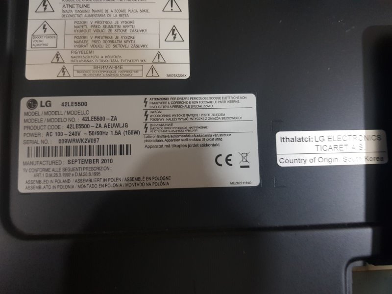 LG 42LE5500,EAY60803101,3102,3301,POWER BOARD,BESLEME