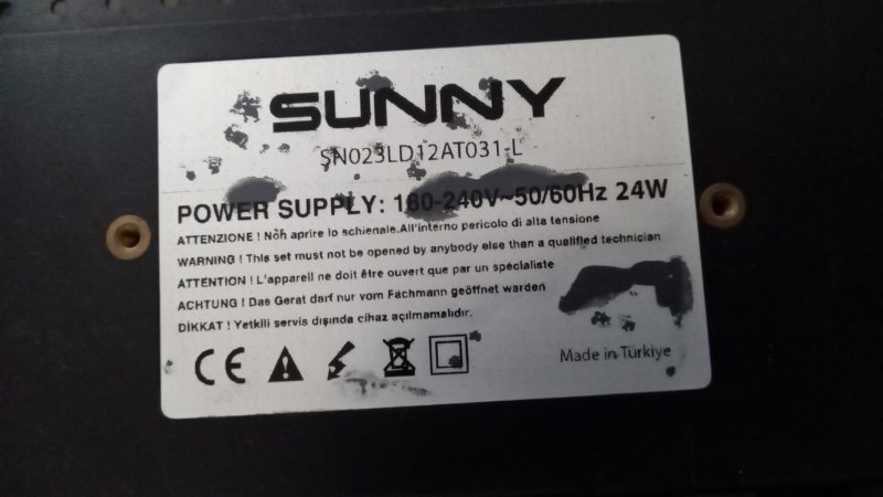 ANALOG TUNER DLED, HDMI, TUNER, SKART, USB, MODÜLÜ, SUNNY SN023LD12AT031-V