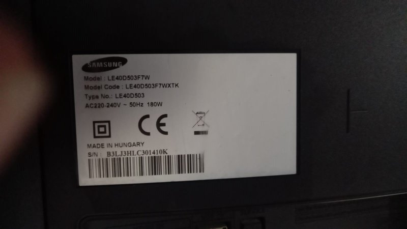 SAMSUNG LE40D503F7W,SST400_08A01 REV.0.0,INVERTER