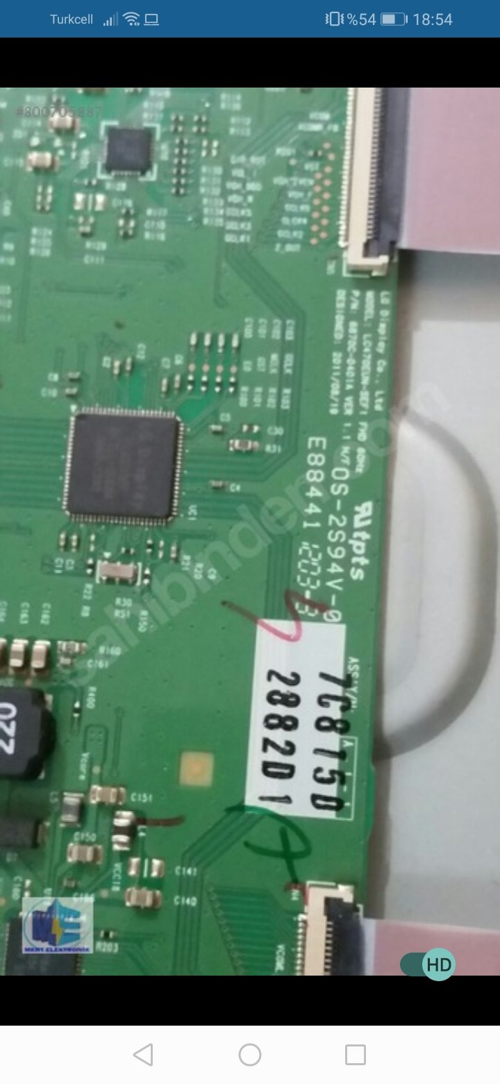 6871L-2882D, 2882D, 6870C-0401A, LC470EUN-SEF1 FHD 60Hz, T-Con
