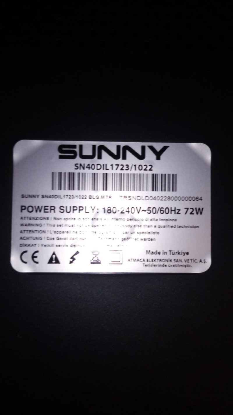 Sunny SN40DIL1723/1022 Anakart 16AT017 40-43 V1.0