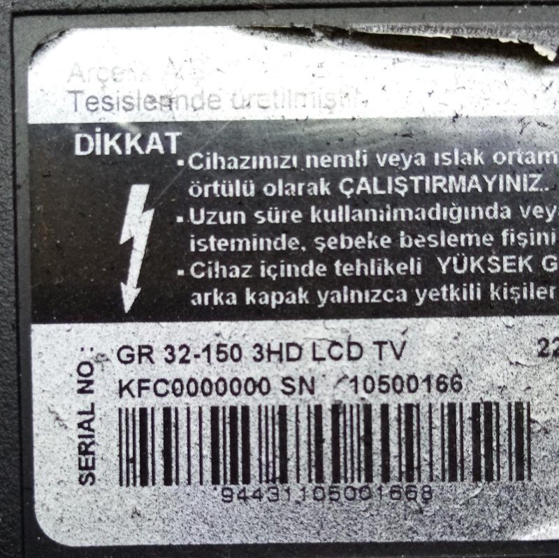 GRUNDİG GR32-150 SSI1320_4UA01 İNVERTER BOARD