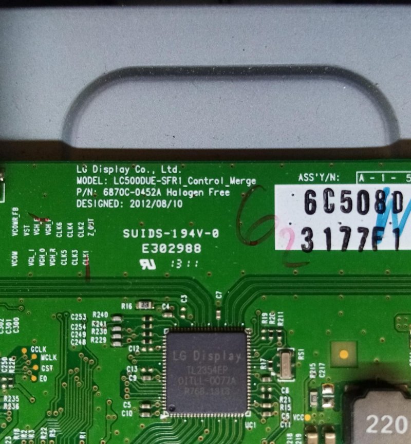 LG 42LN575S 6870C-0452A 6C508D 3177F1 T-CON BOARD