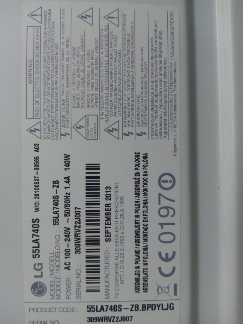 LG 55LA740S EAX64797003(1.2) EBR76348701 ANAKART MAİNBOARD