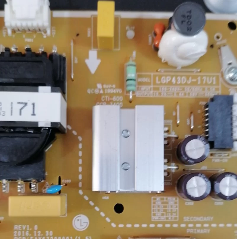 EAX67209001 (1.5), LGP43DJ-17U1, LG 43UM7100PLB POWER BESLEME