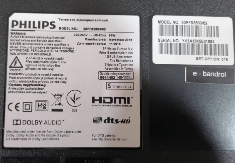 715G9237-M01-B00-005T, XICB02B00304SX, Philips 50PFS5803/62 MAİNBOARD