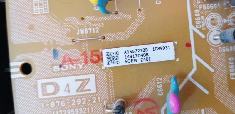 1-876-292-21, SONY KDL-40Z4500 POWER BOARD BESLEME