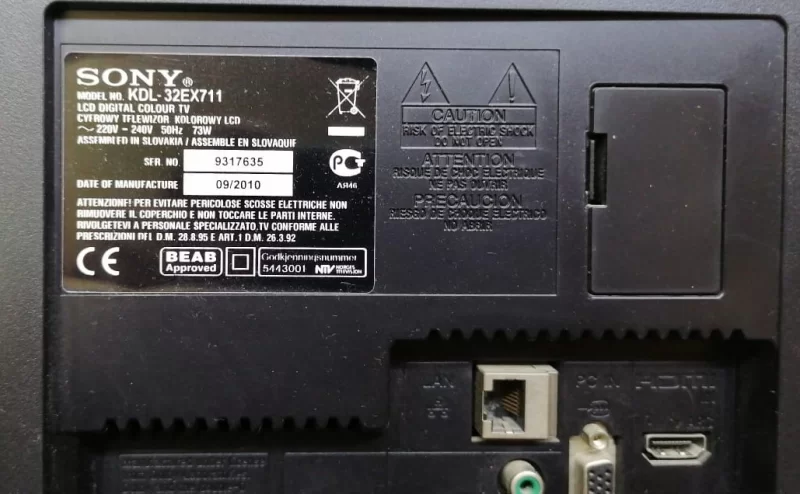 SONY KDL-32EX711 KONTROL PANELİ