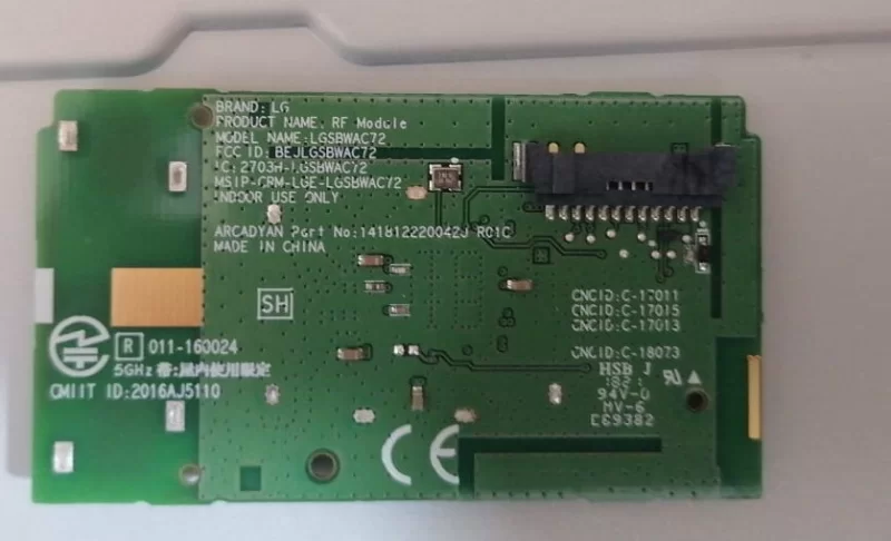 EAT63377302, LGSBWAC72, LG 43UK6470PLC WİFİ MODUL