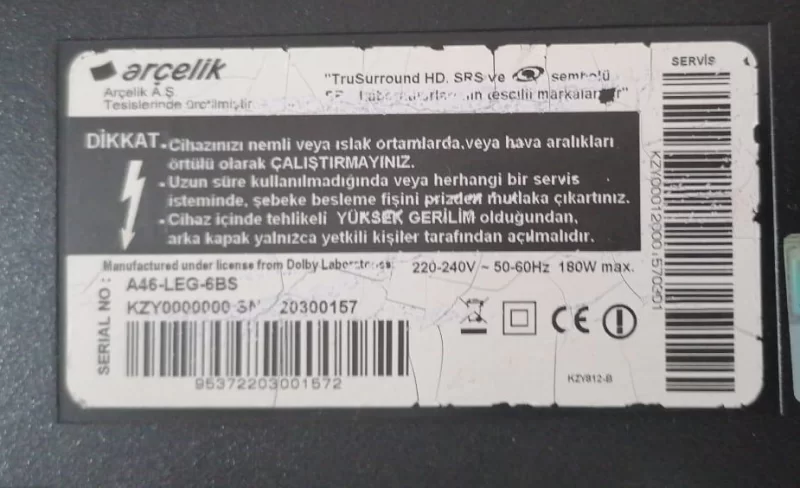 DPS-214CP, ARÇELİK A46-LEG-6BS POWER BESLEME