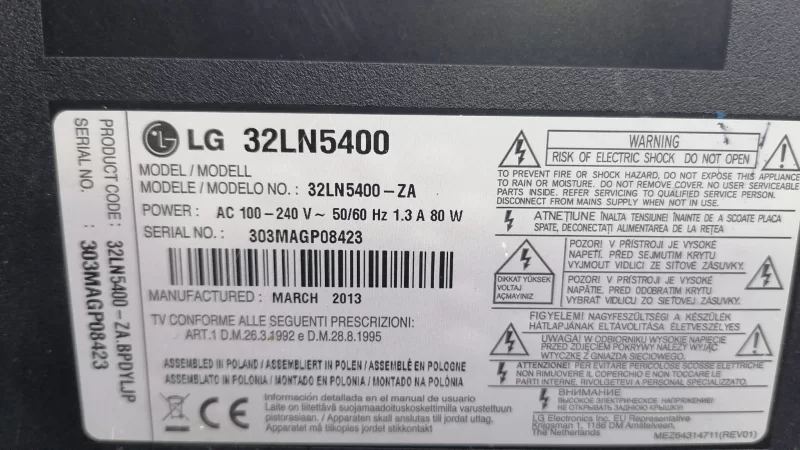 EAD62370715, LG 32LN5400 LVDS KABLOSU