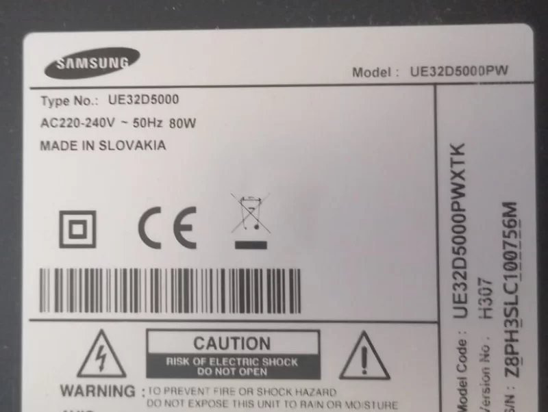 BN44-00460A, SAMSUNG UE32D5000PW POWER BESLEME
