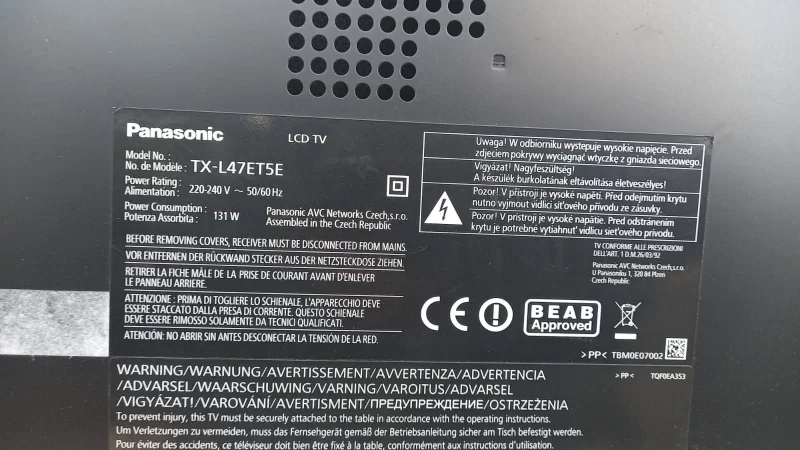 TNPA5608, PANASONİC TX-L47ET5E POWER BELEME
