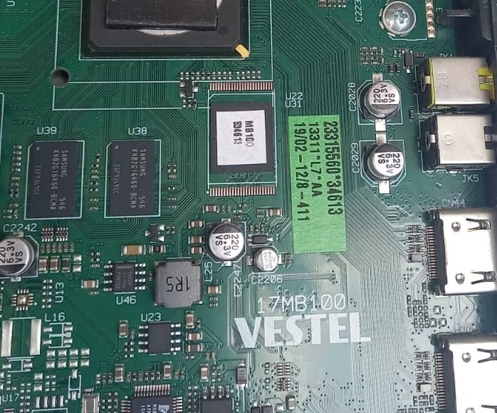 17MB100, 10096743 , 23292180 , VESTEL 40UA9300 MAİNBOARD ANAKART