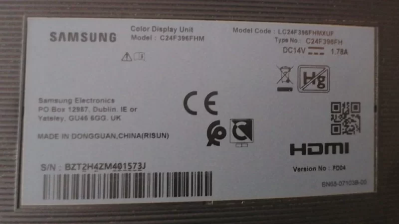 BN41-02522A, SAMSUNG C24F396FHM POWER BUTON AÇMA KAPAMA TUŞU