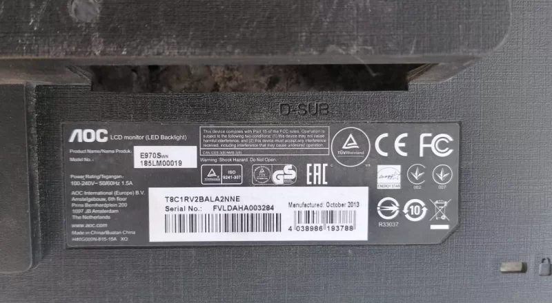 715G5985-K01-000-001M, AOC E970S POWER BUTON