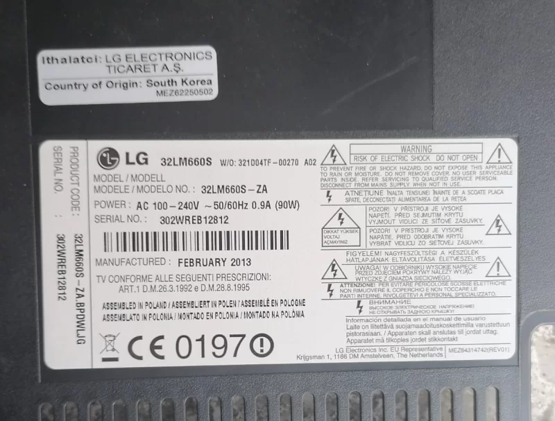 6917L-0091A, KLS-E320DRGHF06, LG 32LM660S LED DRİVER