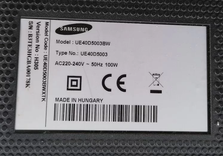BN96-17116M, SAMSUNG UE40D5003 LVDS KABLO