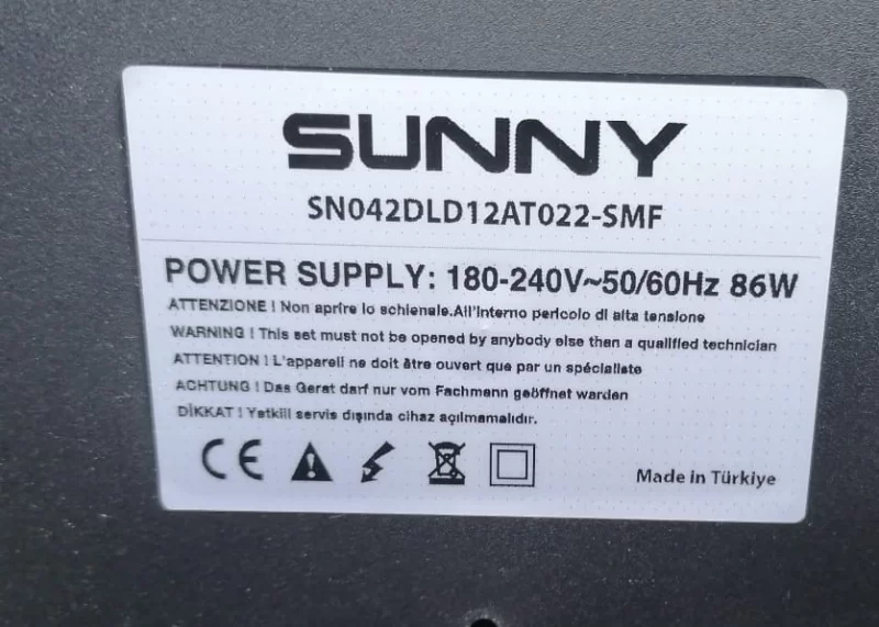 AY118P-4SF01, SUNNY SN042DLD12AT022 POWER BESLEME