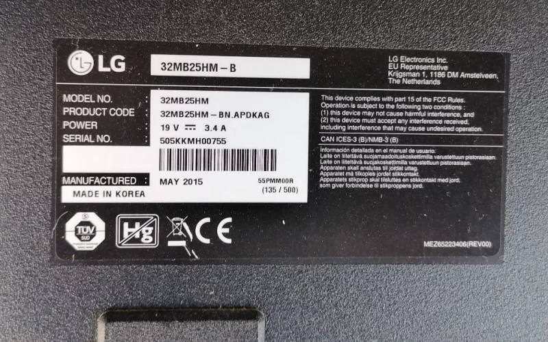 EAX65882903 (1.0), EBT63153215, LG 32MB25HM-B MAİNBOARD ANAKART