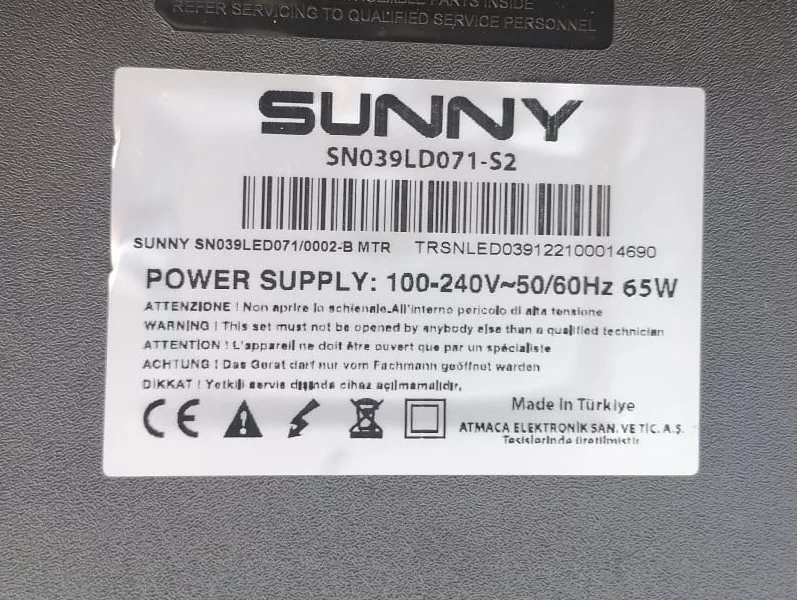 200-GJK-LE32190-OH, SUNNY SN039LD071-S2 KONTROL PANELİ