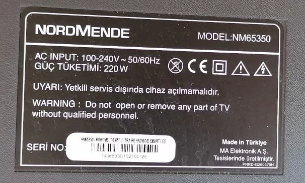 NORDMENDE NM65350 TV AYAK STAND AYAĞI