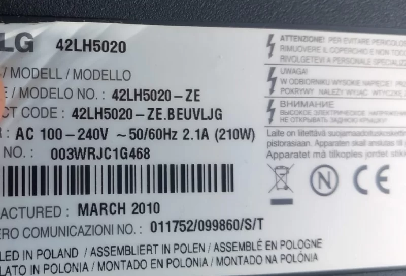 6870C-4100D, LC420/470WUF-SBM1, LG 42LH5020 TCON BOARD